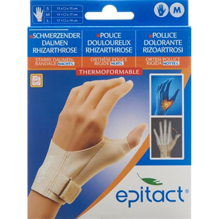 Epitact rigid thumb bandage NIGHT M 15-17cm left