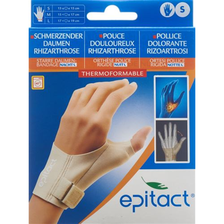 Epitact rigid thumb bandage NIGHT S 13-15cm left