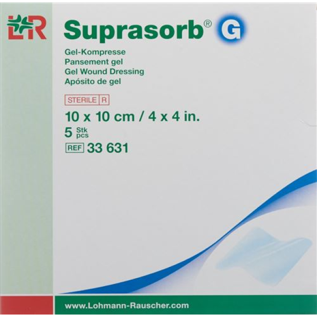 Suprasorb G gel compresse 10x10cm 5 pièces