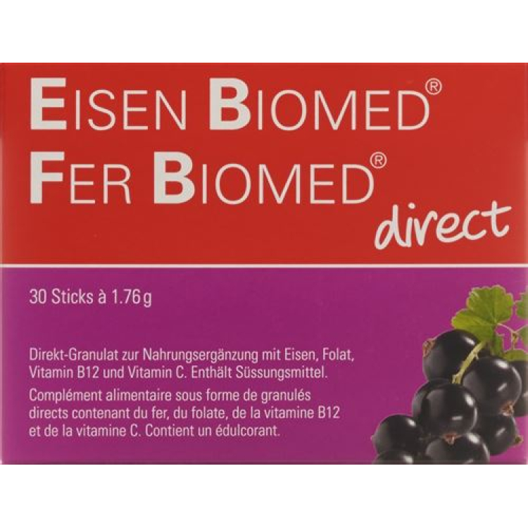 Iron Biomed direct granules ձողիկներ 30 հատ