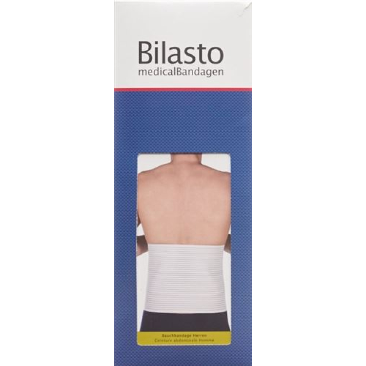 Bilasto хэвлийн боолт Men M White Micro-Velcro бүхий хэвлийн боолт