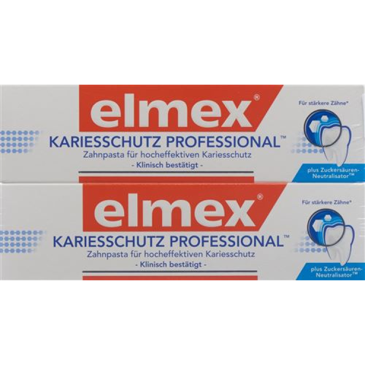 ថ្នាំដុសធ្មេញ Elmex ANTICARIES PROFESSIONAL Duo 2 x 75 ml