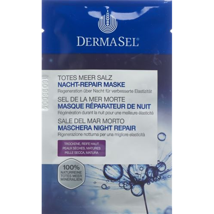 Dermasel kaukė Night Repair vokiečių / prancūzų / italų batalionas 12 ml