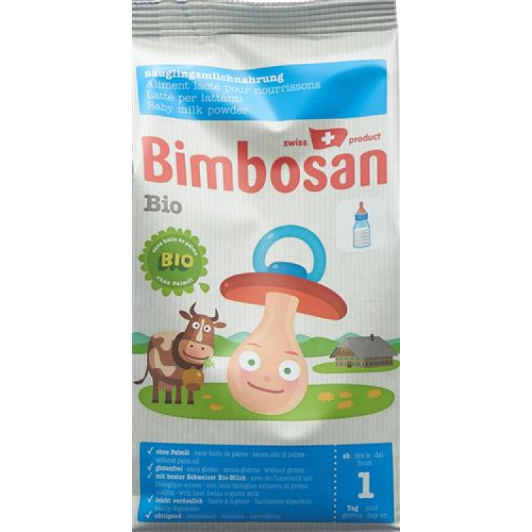 Bimbosan Organic Baby γάλα χωρίς φοινικέλαιο φακελάκι 400 γρ