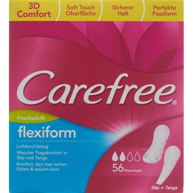 Carefree Flexiform White Fresh 56 pieces