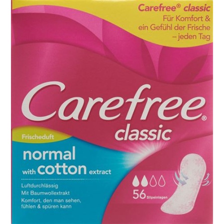 Carefree Classic Normal with Cotton Extract Panty Liners 56 pieces