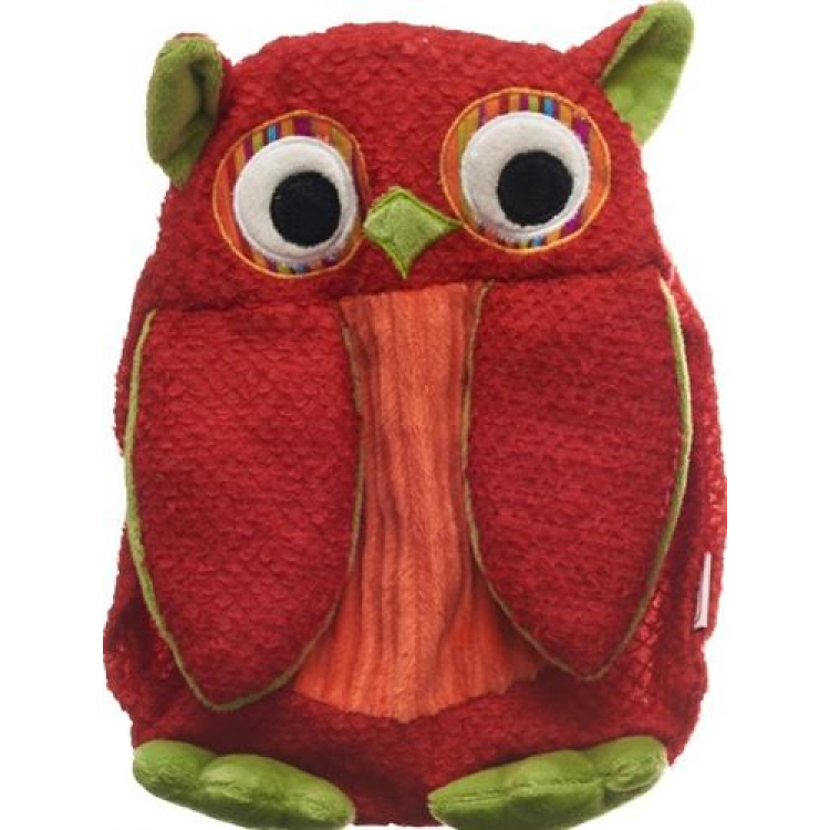 red SINGER hot water bottle 0.8l of natural rubber Owl