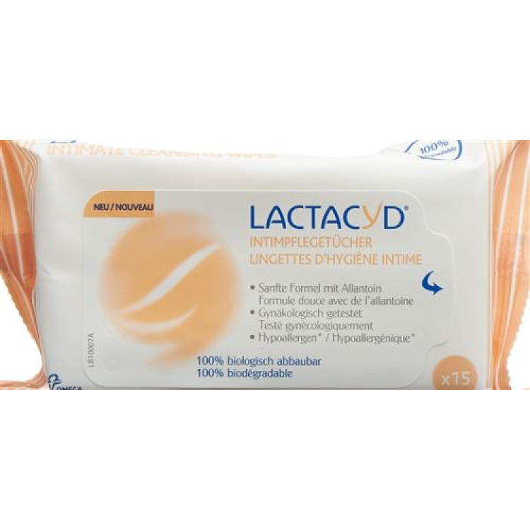 Lactacyd intymios servetėlės ​​15 vnt