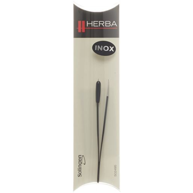 Herba Pointed Stainless Black Tweezers