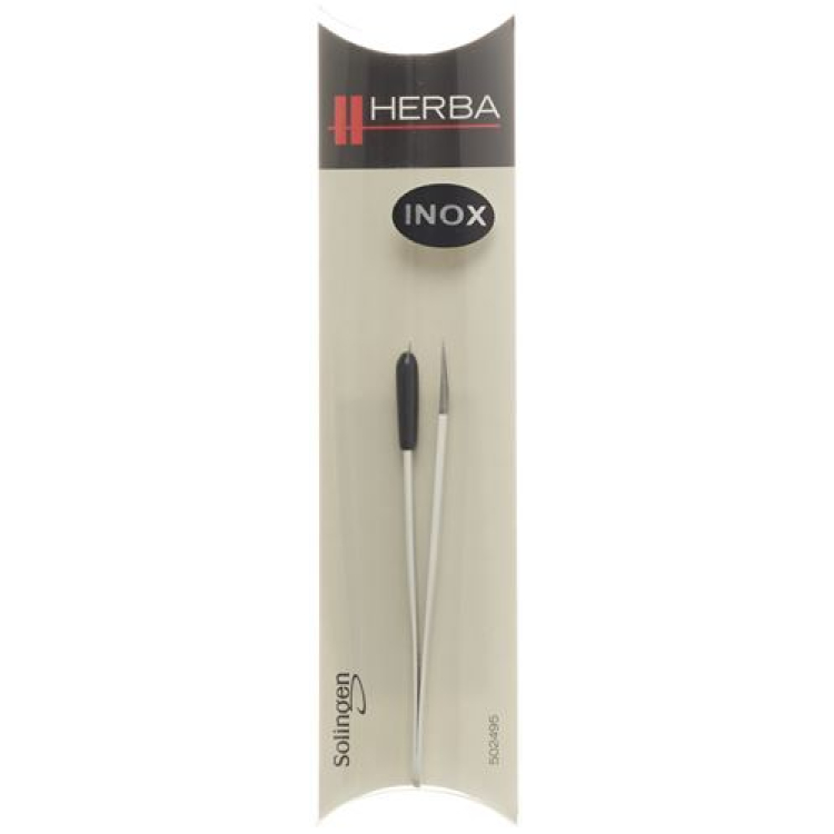 Herba pincet spits Inox wit