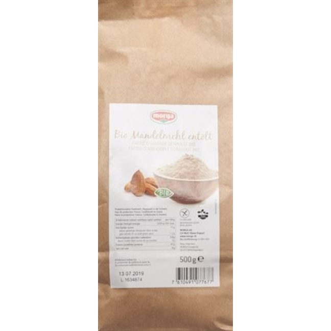 Morga de-oiled almond flour Gluten Free Organic 500 g - Beeovita