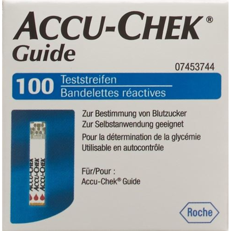 បន្ទះតេស្ត Accu-Chek ការណែនាំ 2 x 50 កុំព្យូទ័រ