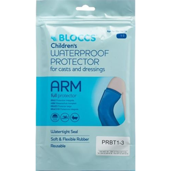 Bloccs bath and shower water protection for the arm 17-28/43cm child