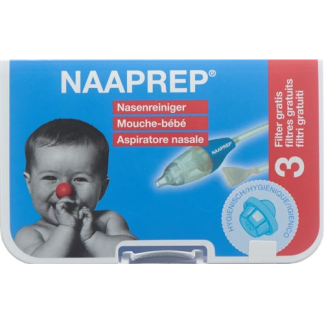 Limpiador nasal Naaprep que incluye 3 filtros