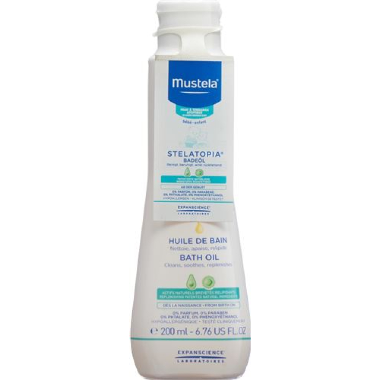 Mustela Stelatopia bath oil-prone skin atopy Fl 200 ml