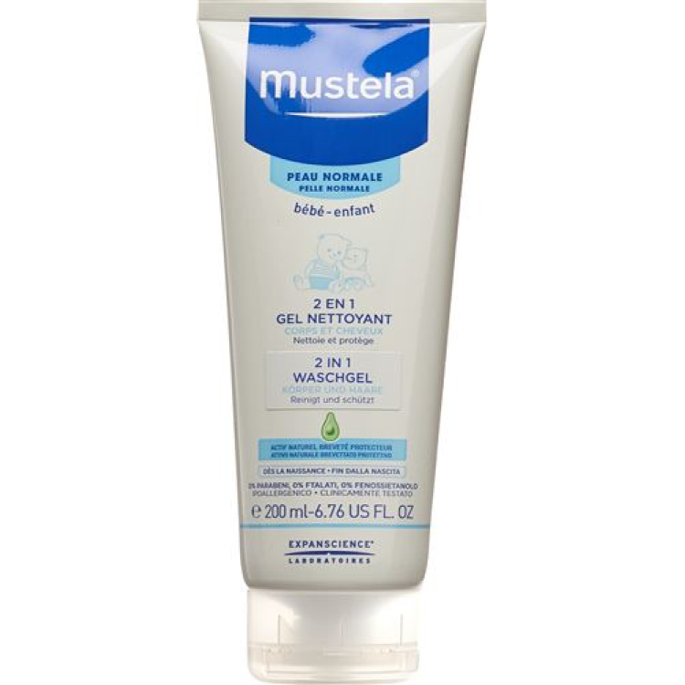 Mustela 2in1 cleansing gel normal skin Tb 200 ml