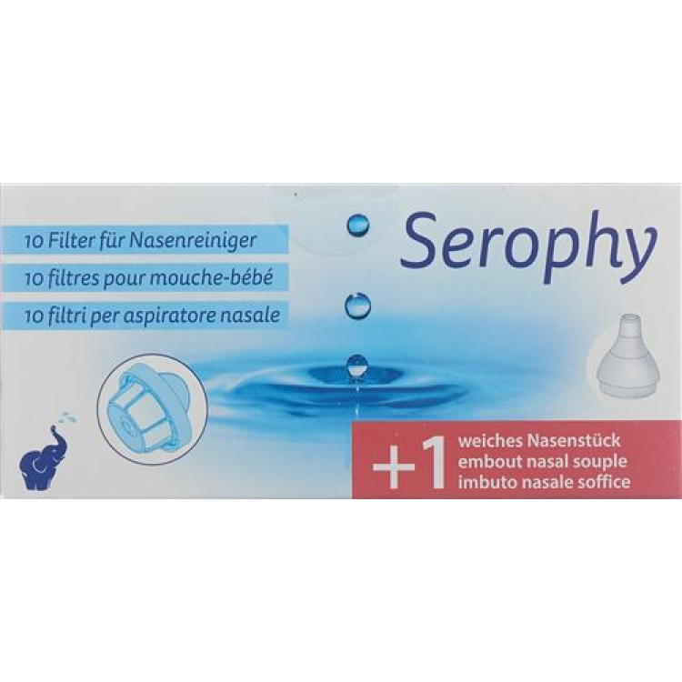 فلتر Serophy لتنظيف الأنف 10 فلاتر و 1 Nasenstück