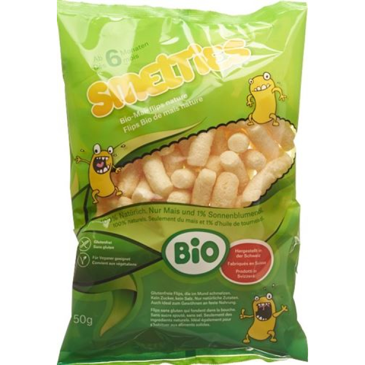 Batang jagung organik Smelties (diproduksi CH) 50 g