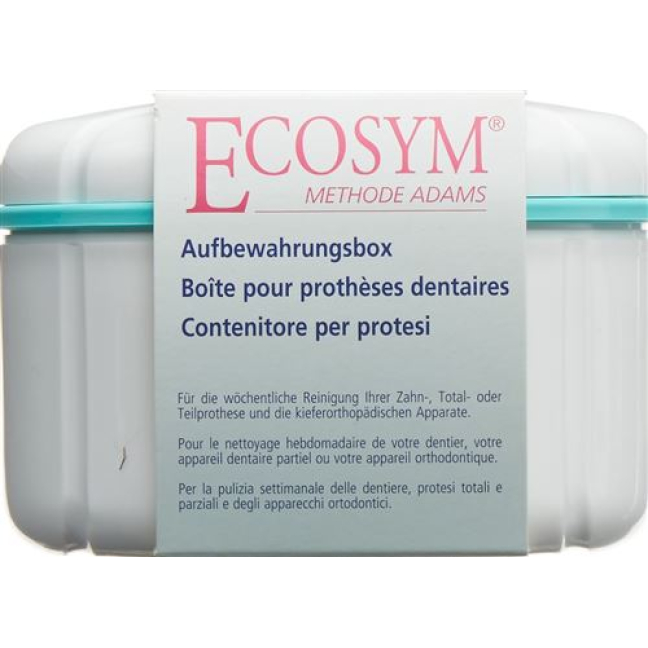 Ecosym caja de almacenamiento para dentaduras postizas