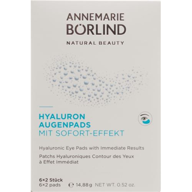 Borlind hyaluronic Augenpads तत्काल प्रभाव 6 पीसी