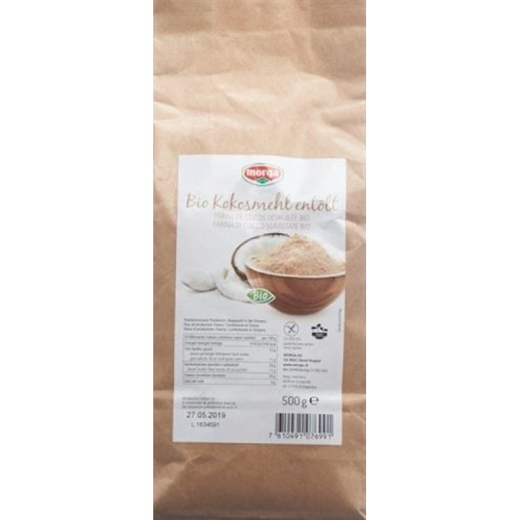 Morga kokosmel glutenfri afolieret Bio 500 g