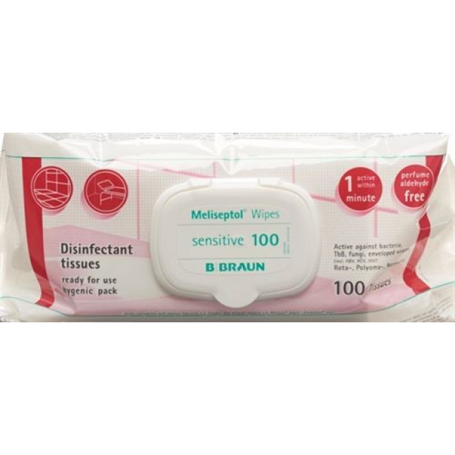 Meliseptol Wipes sensitive 100 (prietokové balenie)