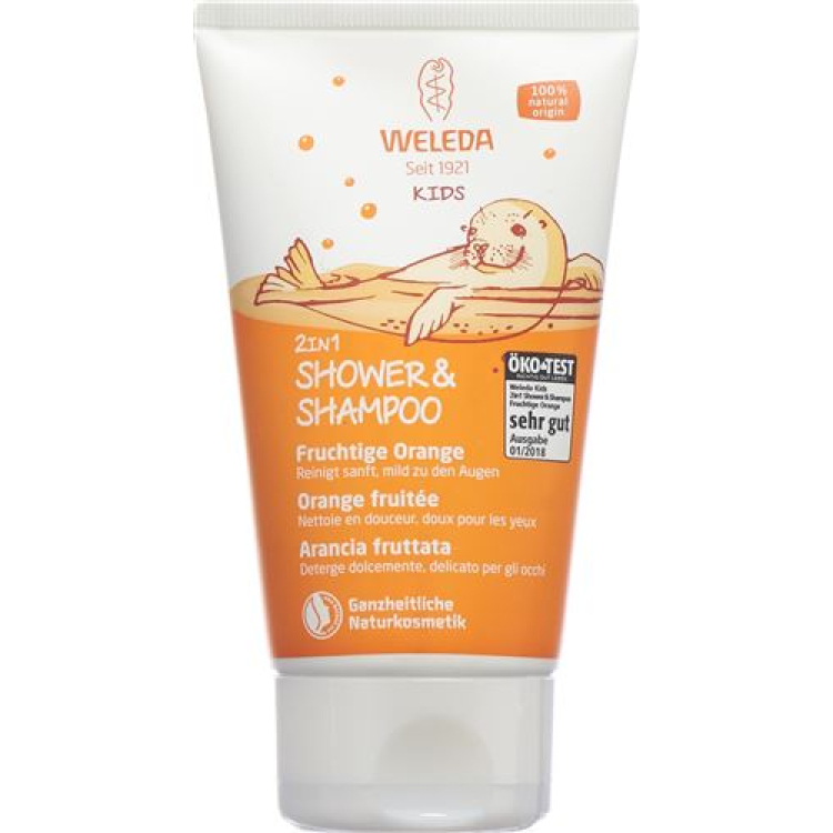 Weleda Kids 2 u 1 šampon za tuširanje i šampon voćna narandža 150 ml