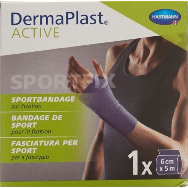 DermaPlast Active Sports side 6cmx5m sininen