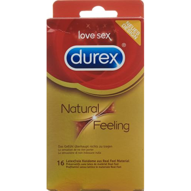 Prezerwatywy Durex Natural Feeling duże opakowanie 16 sztuk