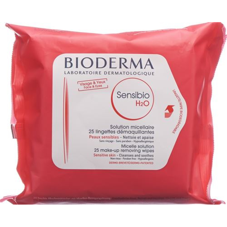 Bioderma Sensibio H20 Lingettes Peau Seche 25 ks