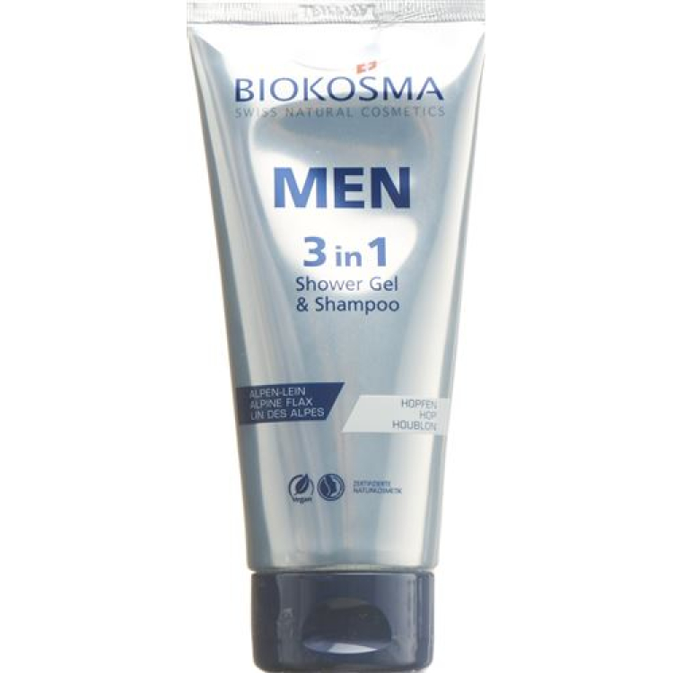 Biokosma Men 3 in1 Syampu & gel mandian Tb 200 ml