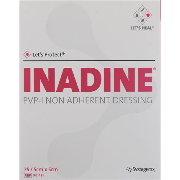 Επίδεσμος πληγών Inadine 5x5cm αποστειρωμένος 25 Btl