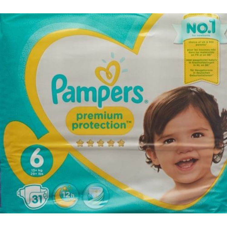 Pampers Premium Protection Gr6 13-18kg Extra Large Sparpack 31 S