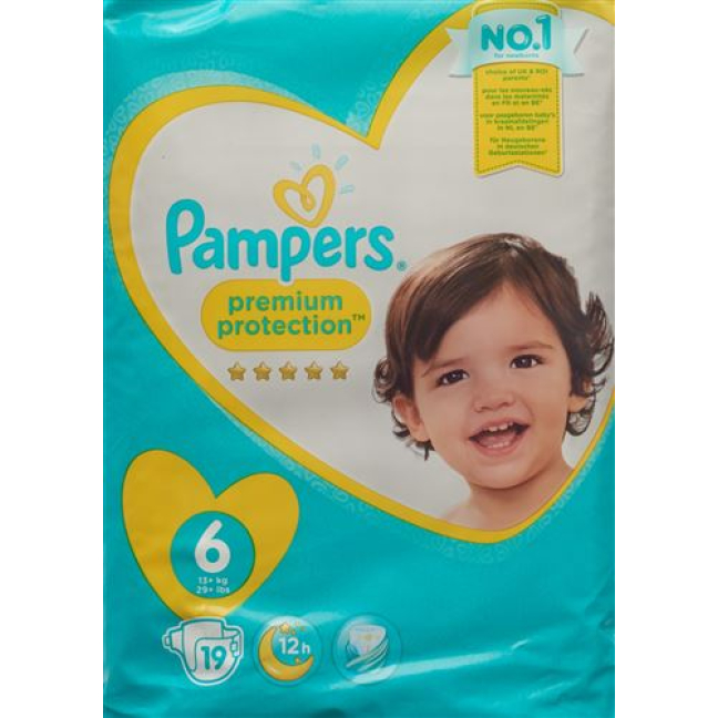 Pampers Premium Protection GR6 13-18kg Extra Large carrying Pack 19 pcs
