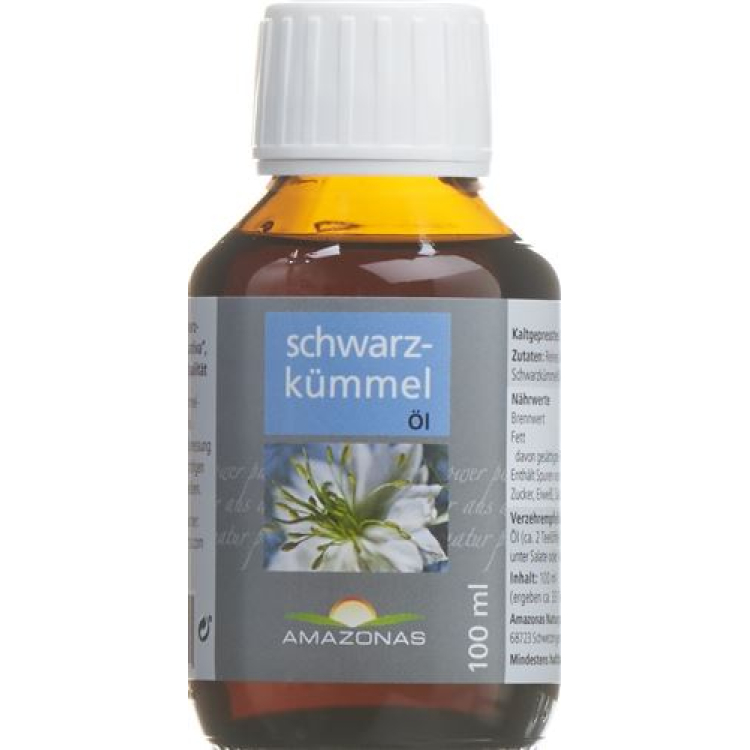 AMAZON juodųjų kmynų aliejus 100% grynas šalto spaudimo 100 ml