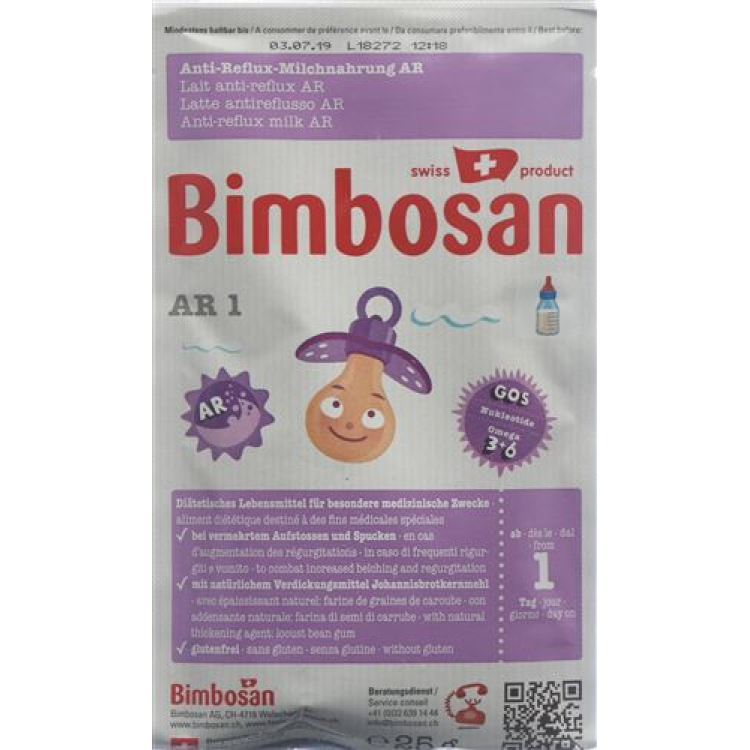 Bimbosan AR 1 Anti-Reflux 3 x 25 g