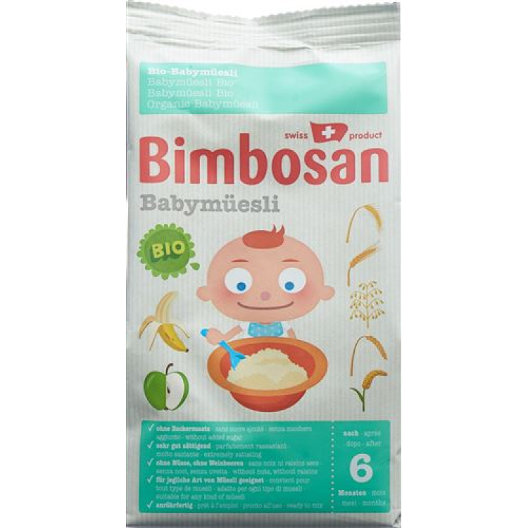 Bimbosan Organic Baby muesli şəkərsiz 6 m 500 q