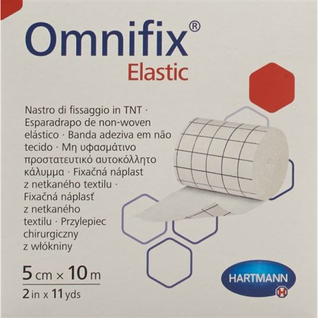 OmniFIX kiinnitysfleece 5cmx10m elastinen valkoinen