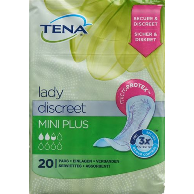Buy TENA Lady Mini Plus discreet 20 pcs Online from Beeovita