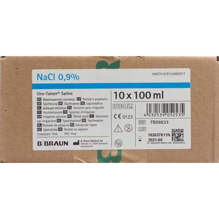 Uro-Tainer NaCl rinse soln 0.9% 10 bag 100 ml