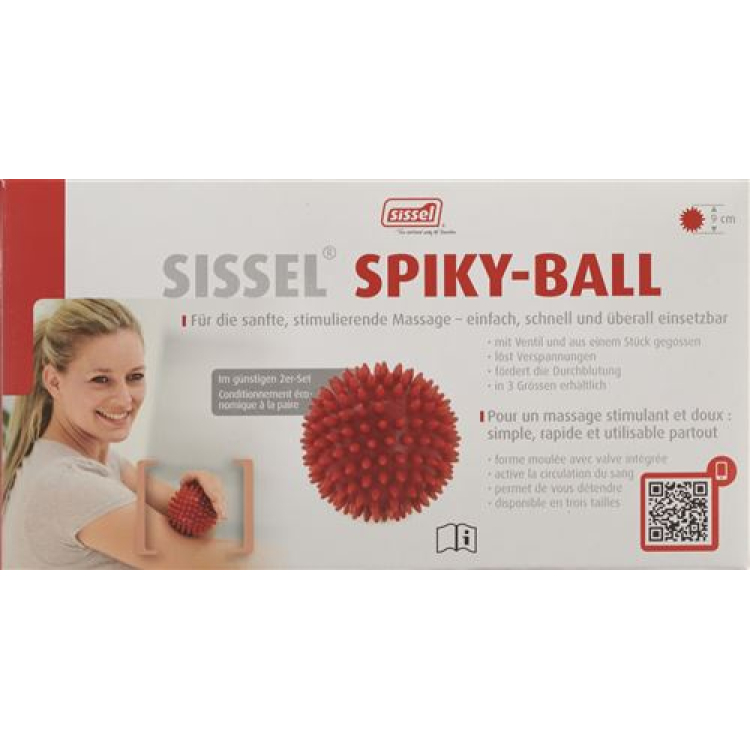 Sissel egelballen 9cm rood 2 st