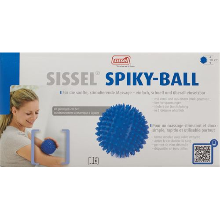 Bola landak sissel 10cm biru 2 pcs