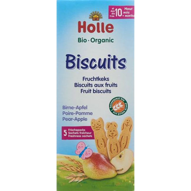 Holle Organic Biscuits pear Apple 125g