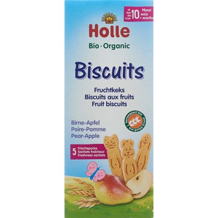 Holle Organic Biscuits pear Apple 125g