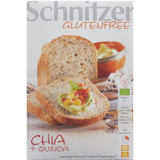 Schnitzer Organic Chia quinoa bread 500g