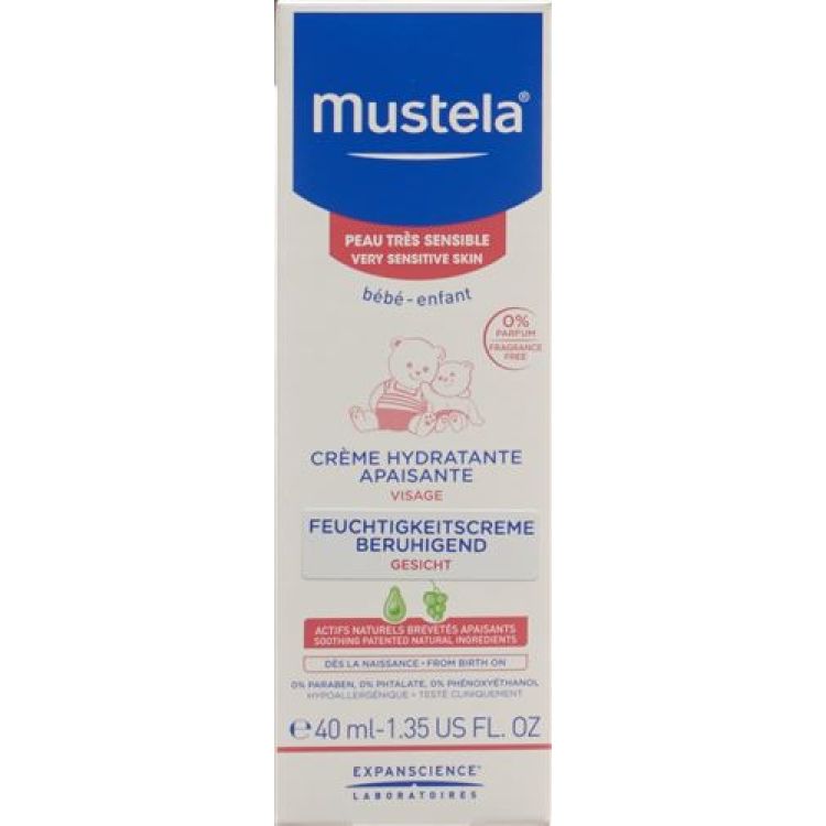 Mustela face cream without perfume hypersensitive skin 40 ml