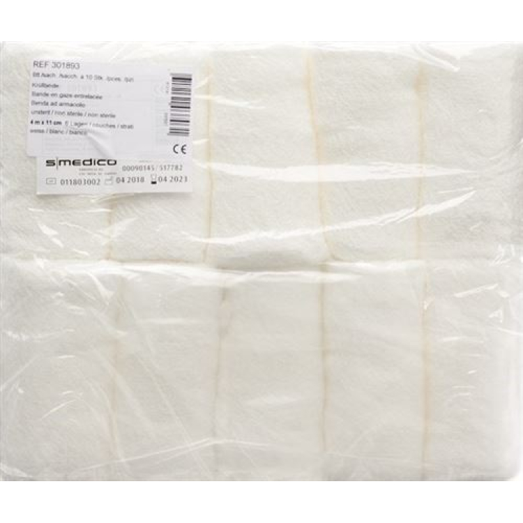 Krüll bandage loop gauze 11cmx4m თეთრი 10 ც