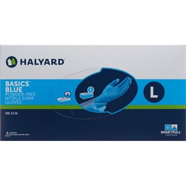 HALYARD onderzoekshandschoenen nitril L Basic Blue 200 st