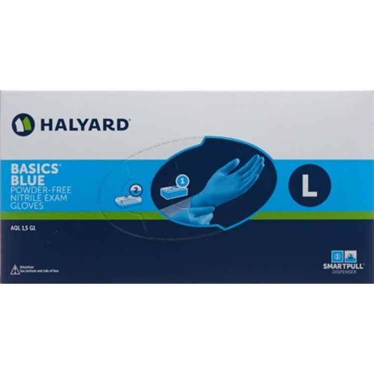 HALYARD undersökningshandskar nitril L Basic Blue 200 st