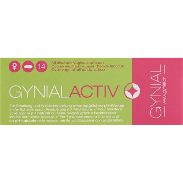 Gynial Activ חומצת חלב נרות נרתיקית 14 חתיכות